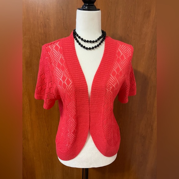 Bella, knitted / bolero / cardigan. In excellent condition, salmon pink color - Picture 4 of 8